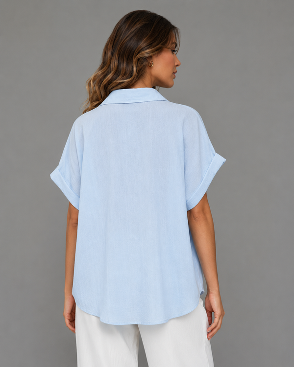 Kısa Kol Oversize Gömlek