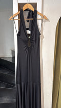 Halter Yaka Elbise Siyah