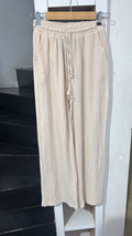 Beli Lastikli Müslim Pantolon Krem ( s-m-2xl)