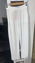 Arka Lastikli Transparan Pantolon Beyaz (s-m)