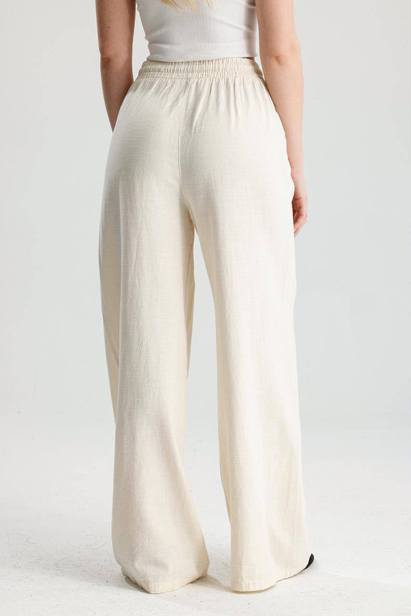 Beli Lastikli Keten Pantolon