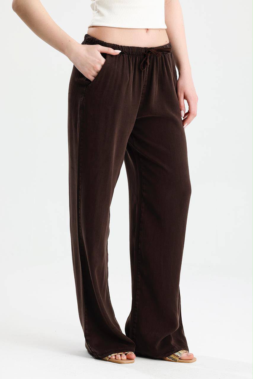 Beli Lastikli Bol Paça Pantolon