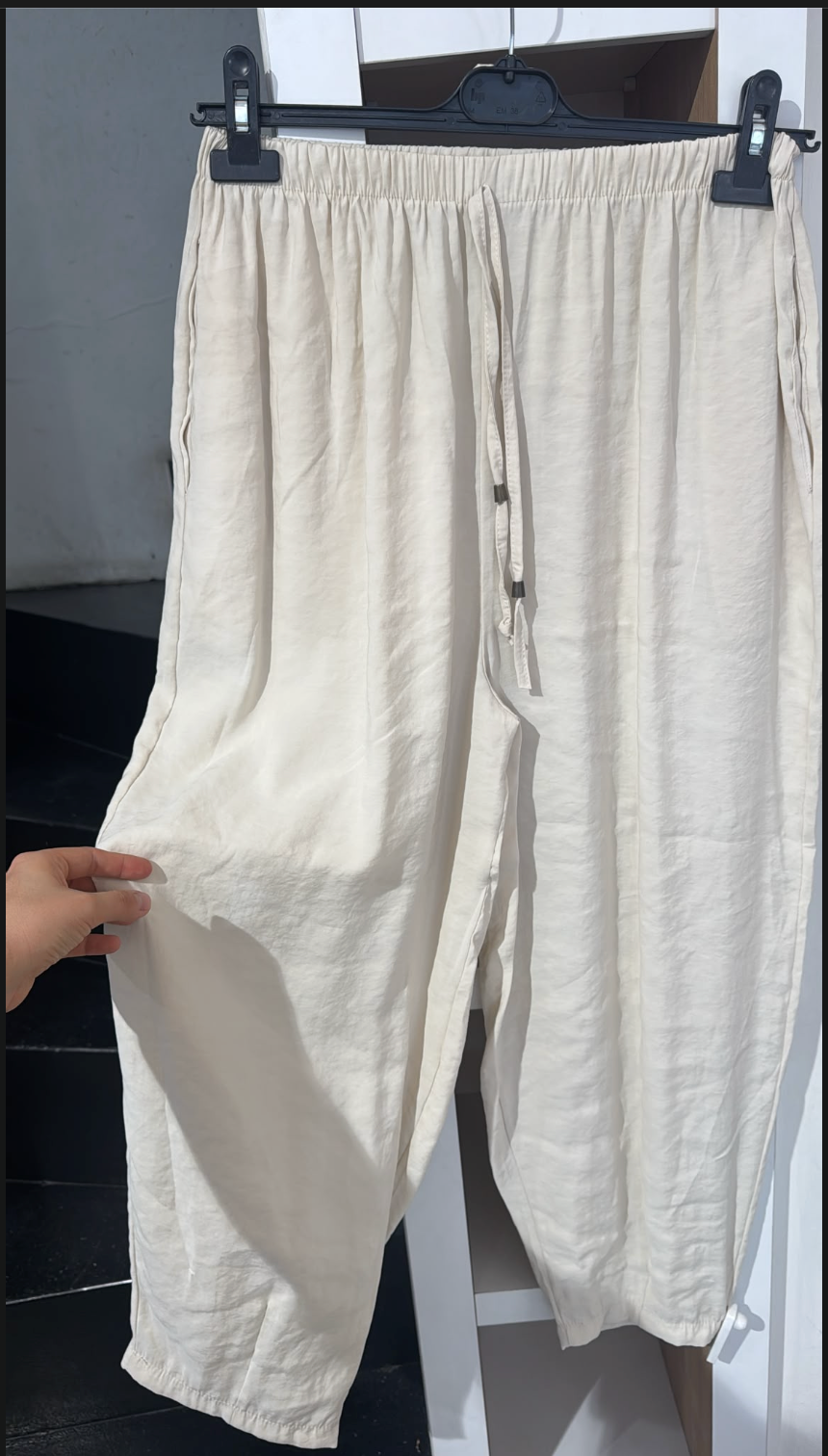 Beli Lastikli Şalvar Pantolon