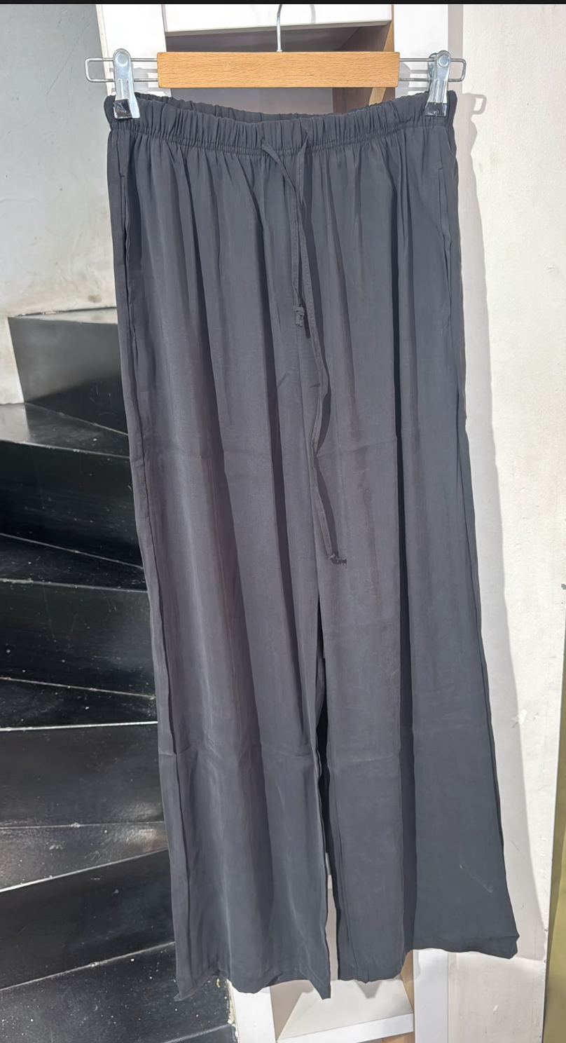 Bol Paça Tensel Pantolon Siyah (M-L-XL-2XL)