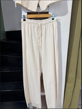 Keten Yelekli Takım / Krem  / M-XL