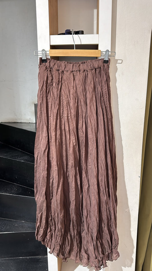 Kırışık Modelli Etek ( kahve) S-M-L