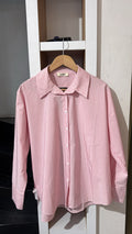 Çizgili Poplin Gömlek ( Pembe ) (s-m-l)