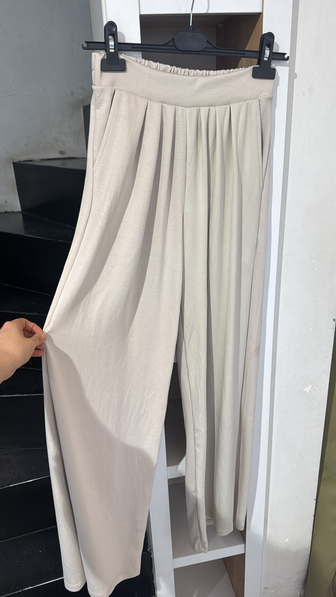 Arkası Lastikli Bol Pantalon