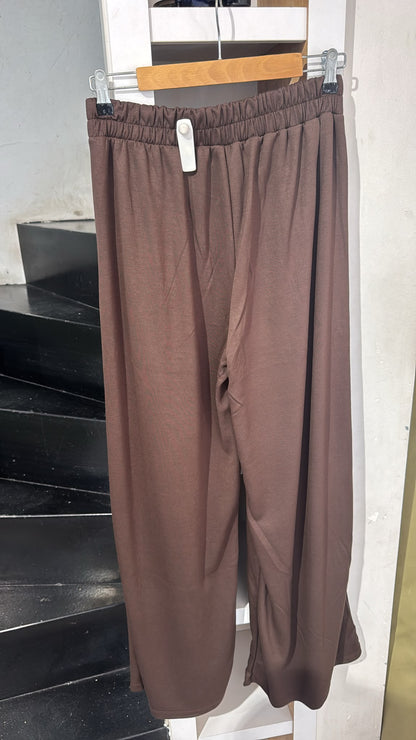 Arkası Lastikli Bol Pantalon