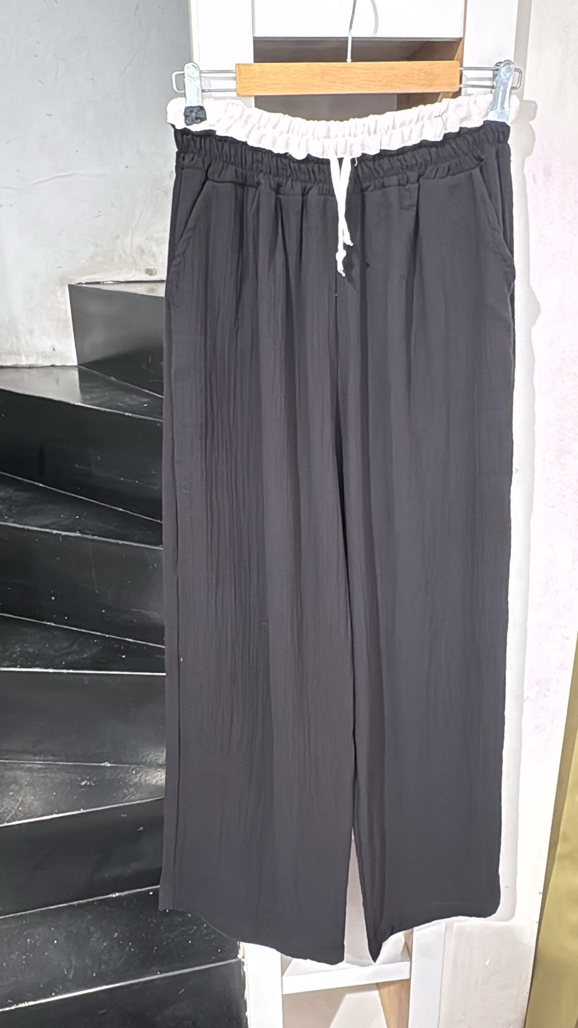 Beli Lastikli Pantolon ( Siyah) XL