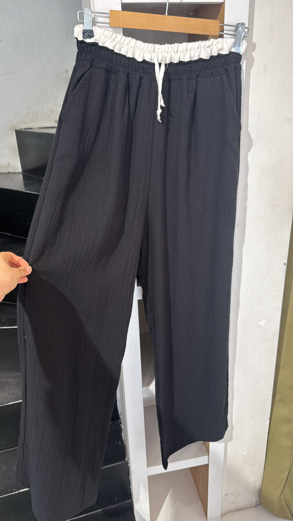 Beli Lastikli Pantolon ( Siyah) XL