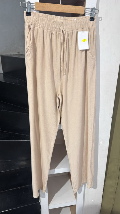 Bol Paça Keten Pantolon