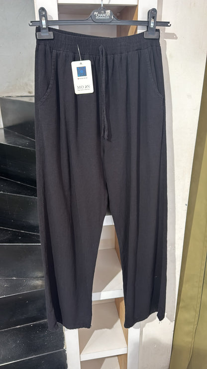 Bol Paça Keten Pantolon