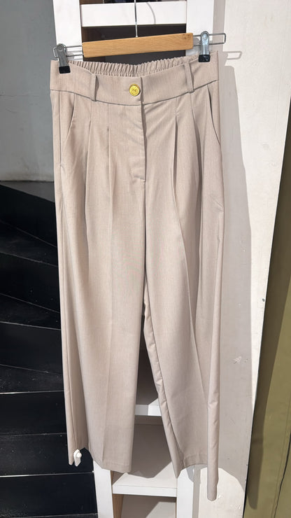 Gold düğmeli Bol paça Pantolon