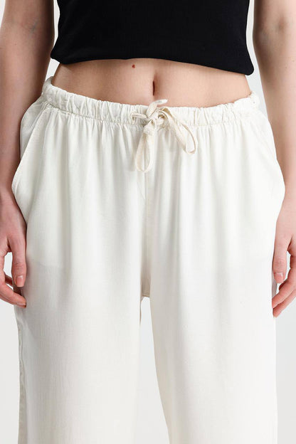 Beli Lastikli Bol Paça Pantolon