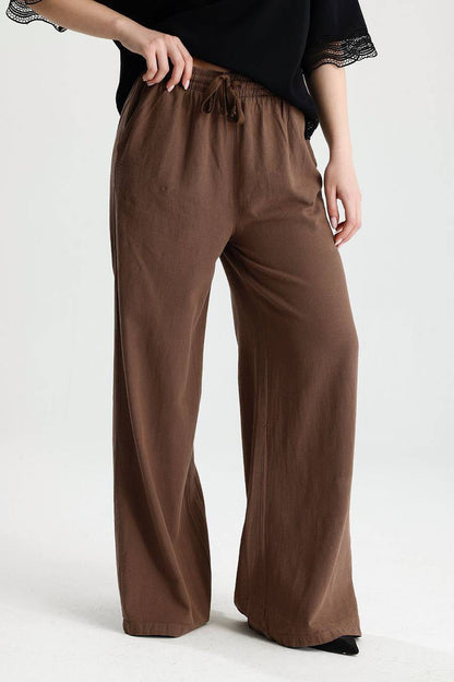 Beli Lastikli Keten Pantolon