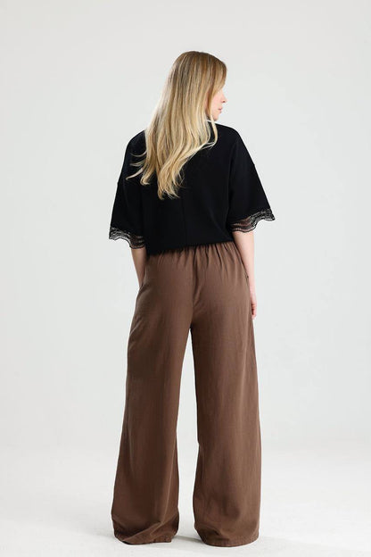 Beli Lastikli Keten Pantolon